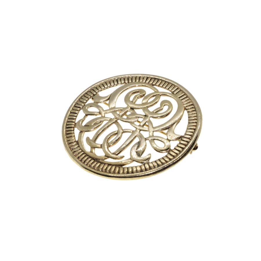 Brooch - Gold Tone Vintage Celtic Design Brooch - ML2867