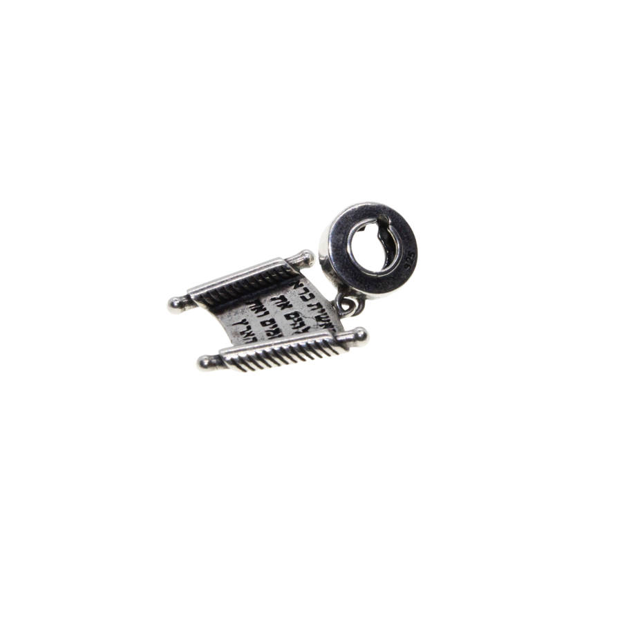 Charm - 925 Silver Judaica scroll charm/pendant - ML2875