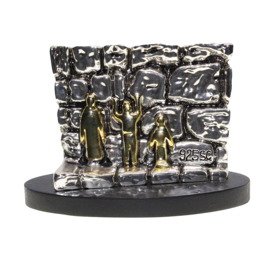 Antique - 925 Silver Clad Stamped. Jerusalem Wailing Wall Ornament - ML3003
