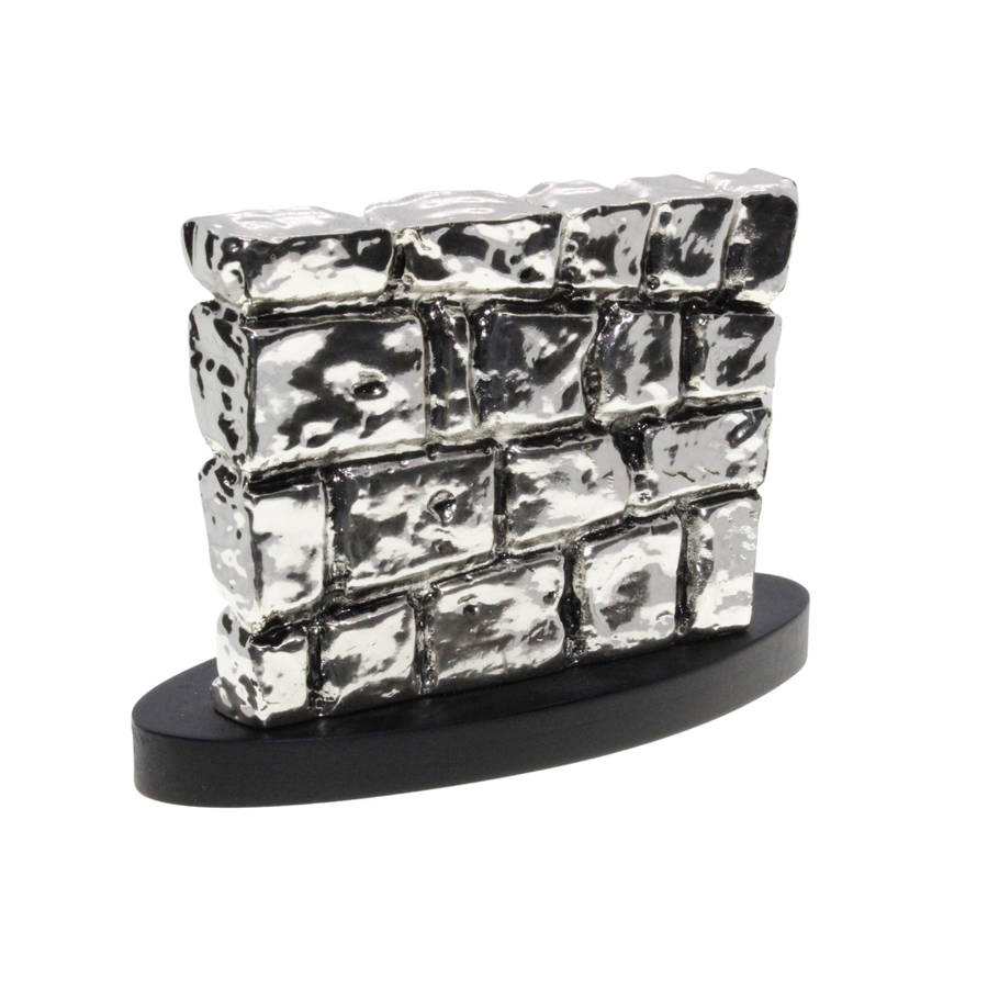 Antique - 925 Silver Clad Stamped. Jerusalem Wailing Wall Ornament - ML3003