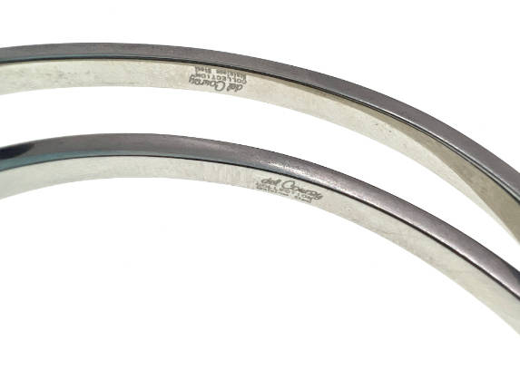 Bangle - 2 x  Stainless Steel Tennis Style with 32 Diamantes - ML2089