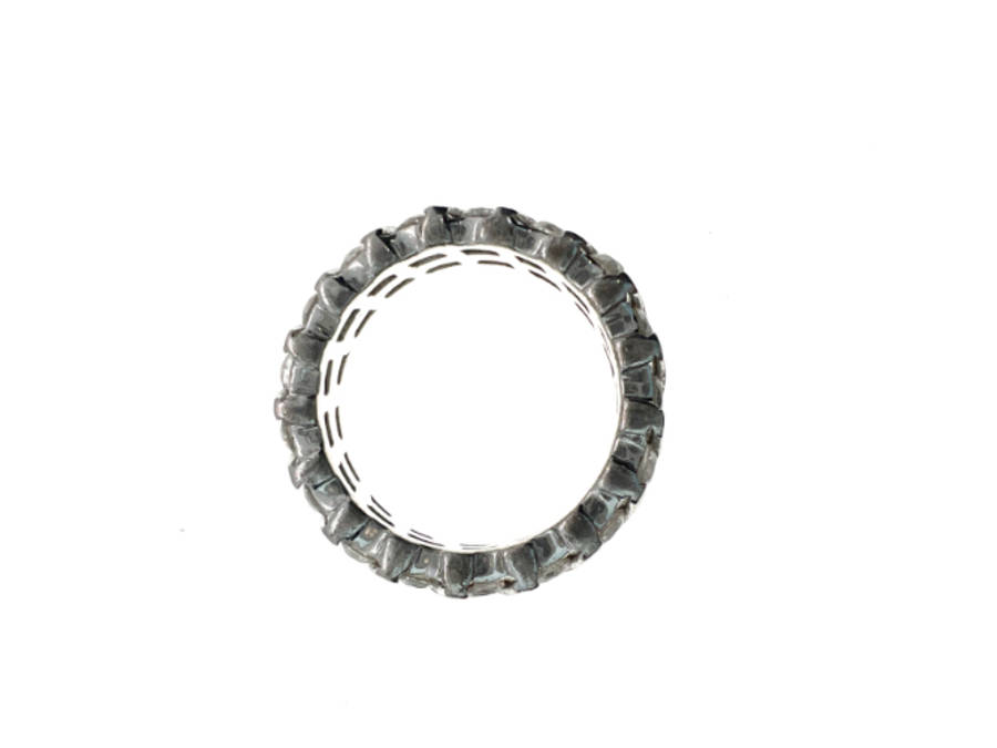 Ring - Vintage 925 Silver Eternity Style Ring with Diamantes - ML2129