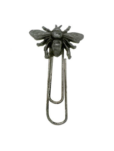 Paper Clip - Vintage Dark Metal Tone Bee Shaped Paper Clip - ML2180