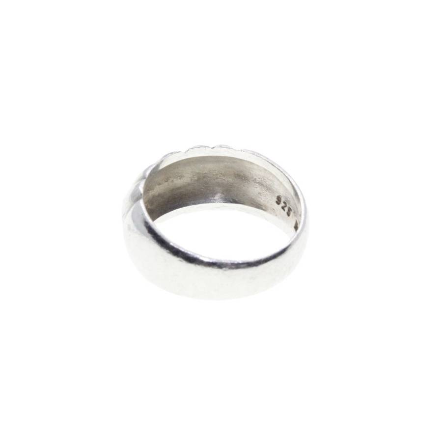 Ring - 925 Silver Ring with Shell Texture in the Centre - ML3265