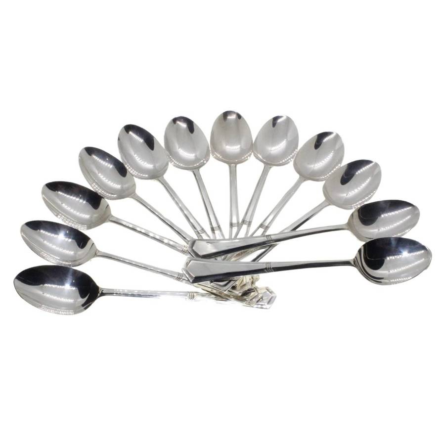 Coffee Spoons - Vintage 12 Angora Silver Plated Coffee Spoons made In England. Original Box - ML3427