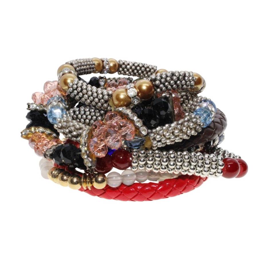 Bracelets - Assorted colours, sizes, materials etc. Fun Party Pack Bracelets x 10 - ML3437
