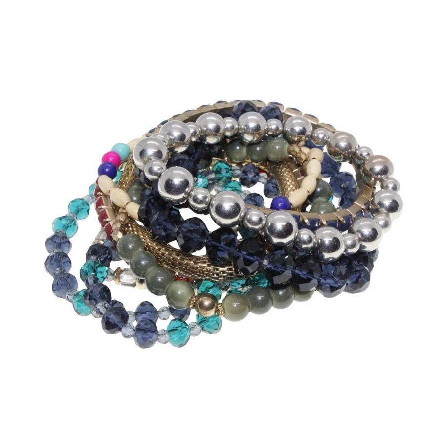 Bracelets - Assorted Fun Pack various sizes, colours, style Bracelets x 10 - ML3441