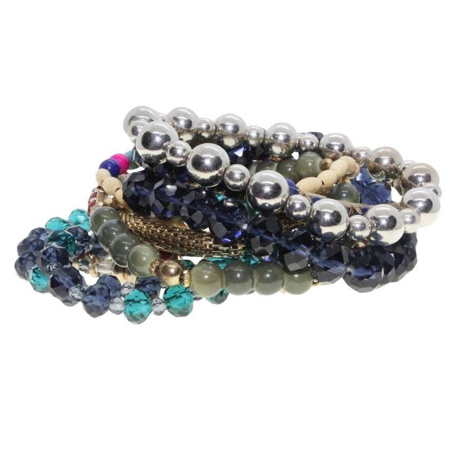 Bracelets - Assorted Fun Pack various sizes, colours, style Bracelets x 10 - ML3441