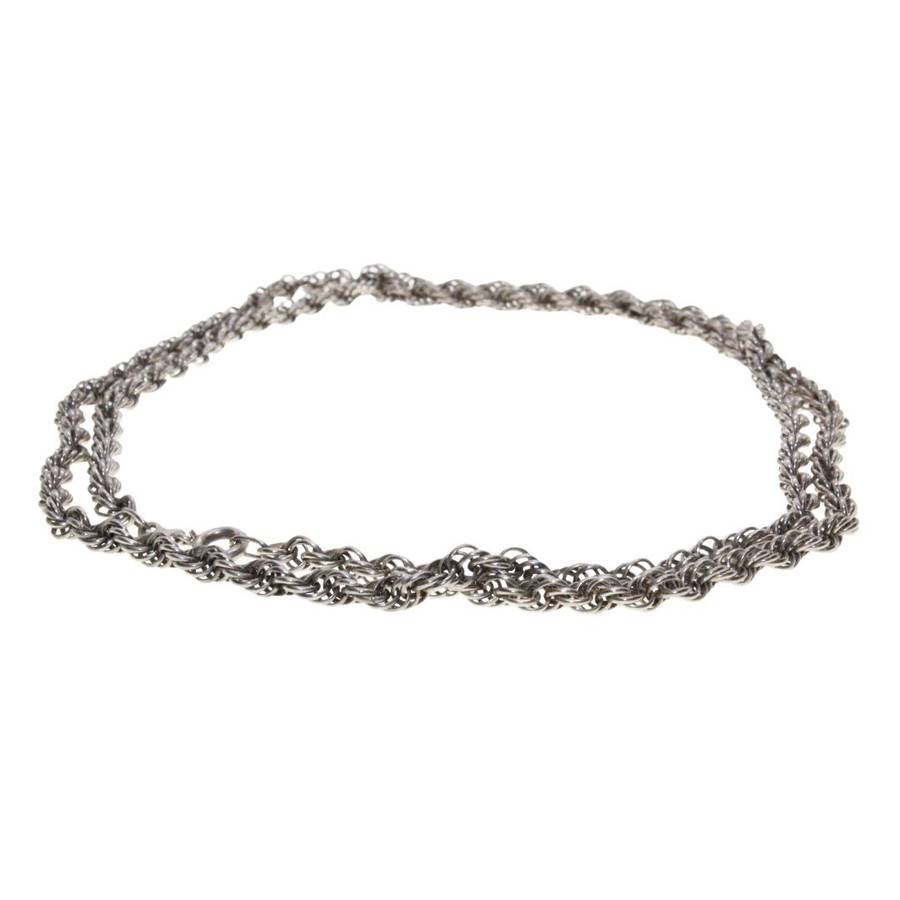 Necklace - 925 Silver Rope Chain . Made in Italy - ML3453
