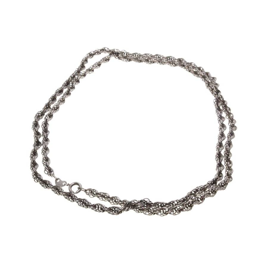 Necklace - 925 Silver Rope Chain . Made in Italy - ML3453