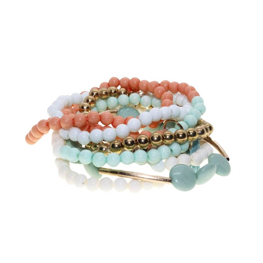 Bracelets - Assorted Fun Pack various sizes, colours, style Bracelets x 10 - ML3475