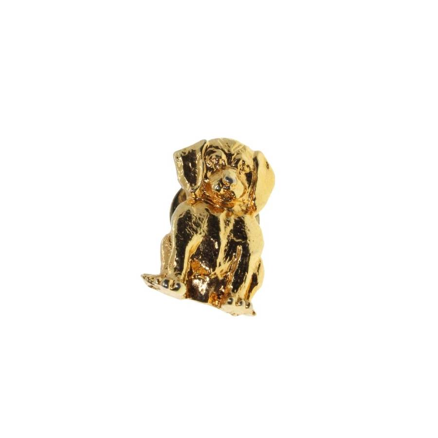 Lapel Pin - Gold Tone Dog Lapel Pin - ML3476