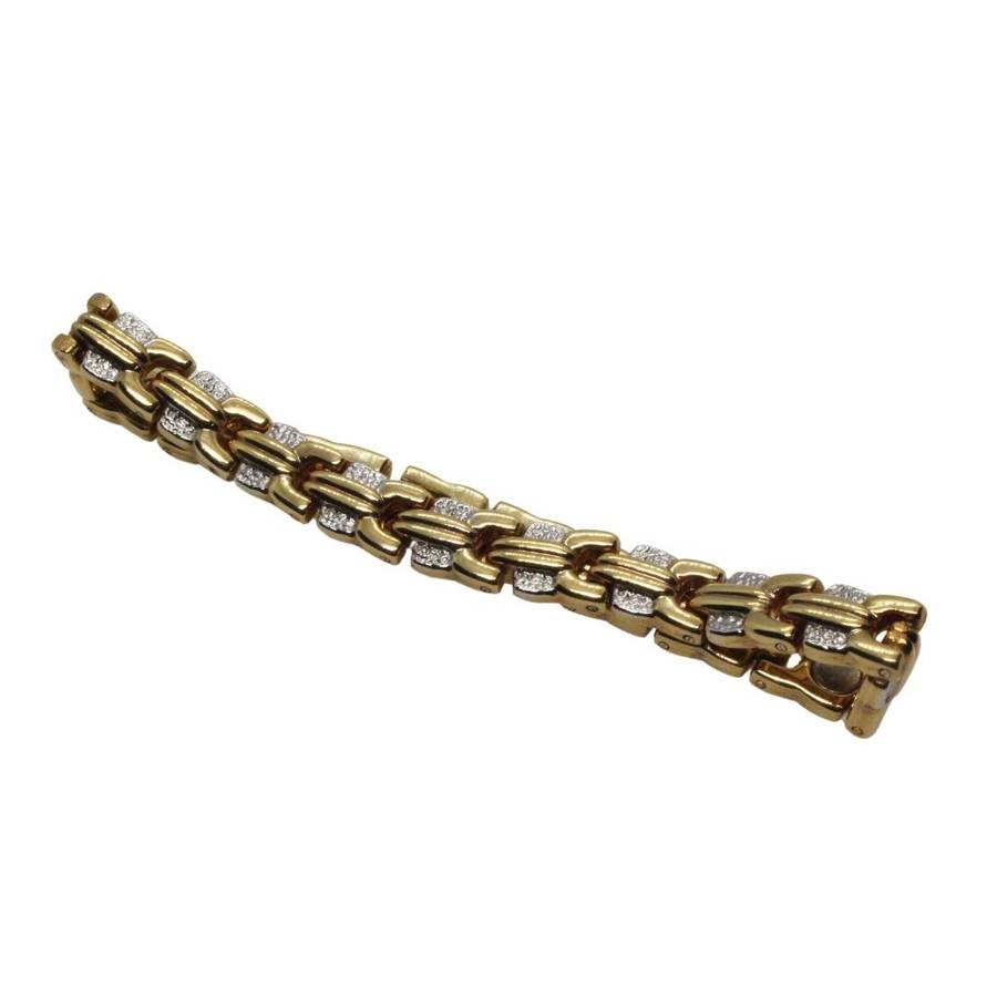 Bracelet -  Ladies Gold Tone Bracelet. Links Gold Tone and Parve. - ML3535