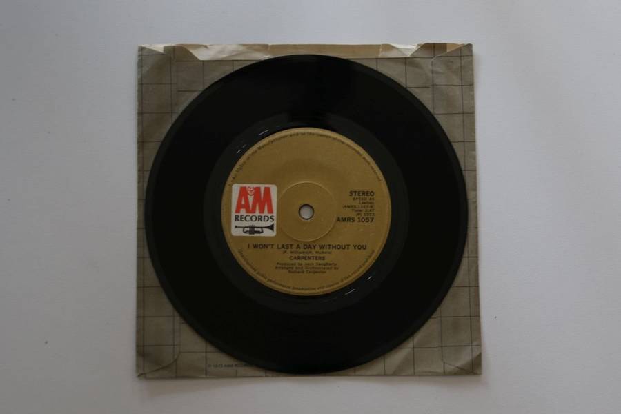 Carpenters - I Won't Last A Day Without You (7") (VG/Generic)