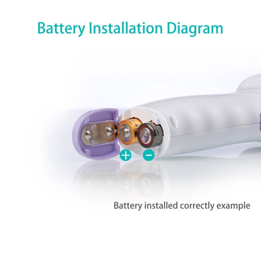 Digital Infrared Thermometer Battery Installation