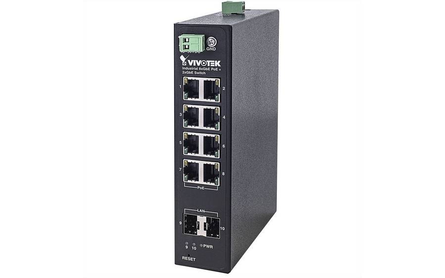 Vivotek Industrial 8xGE PoE + 2xGE SFP Switch