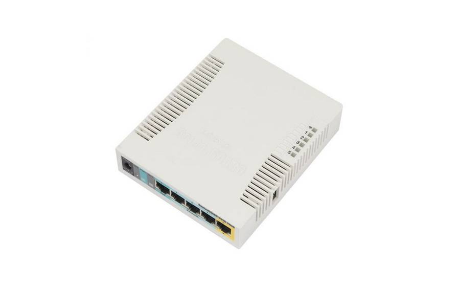 MikroTik 2.4GHz 2.5dBi 5 Port Ethernet WiFi Router