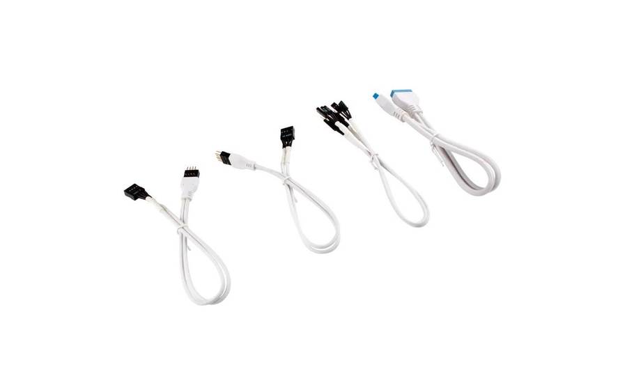 Corsair Premium Sleeved Front Panel Extension Kit 30cm  White