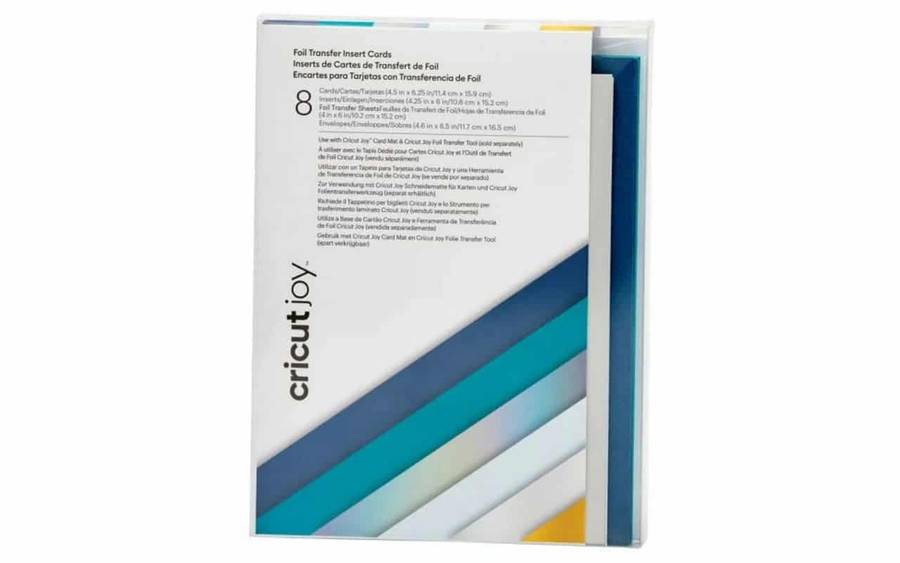 Cricut Insert Cards Foil Blue Lagoon R30 8-Pack