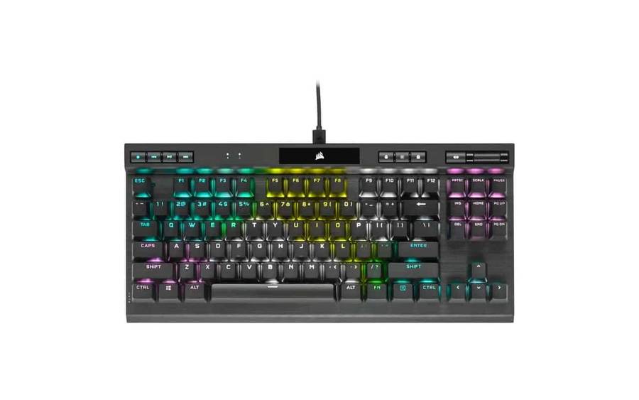 Corsair K70 RGB TKL Champion Series Optical-Mechanical Gaming Keyboard with PBT Double Shot Pro K...