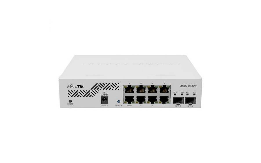 MikroTik SwOS Cloud Switch 8 Port Gigabit 2SFP+ PoE Input