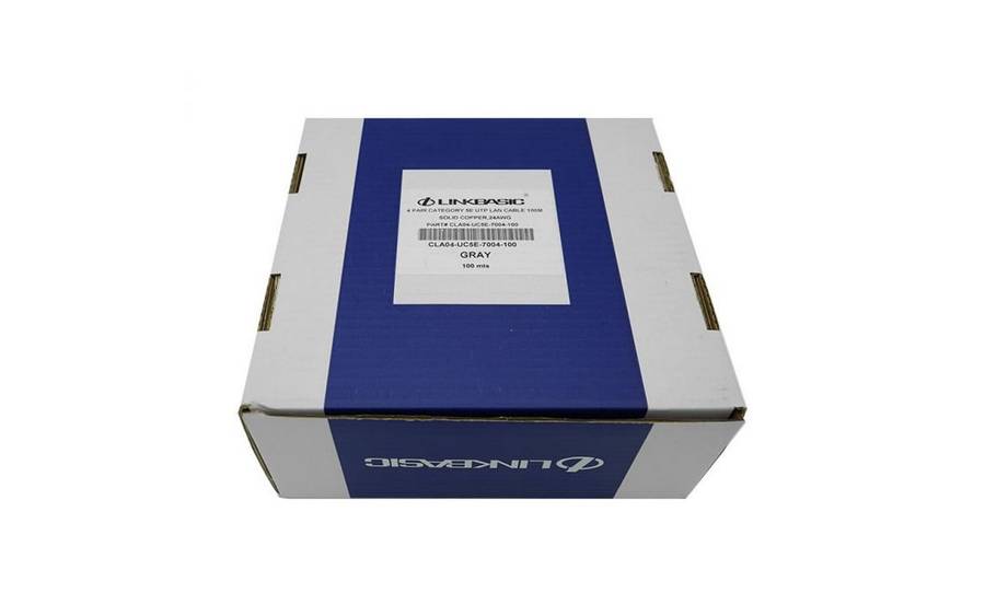Linkbasic 100M Box Cat5e Solid Grey UTP Cable