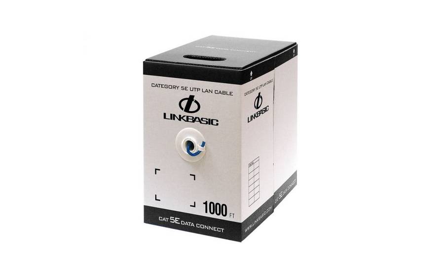 Linkbasic 305M Box Cat5e Solid Blue UTP Cable