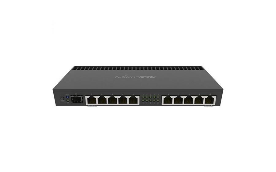 MikroTik 10 Port Gigabit 1SFP+ 4 Core L5 Rack-Mount Router | RB4011iGS+RM