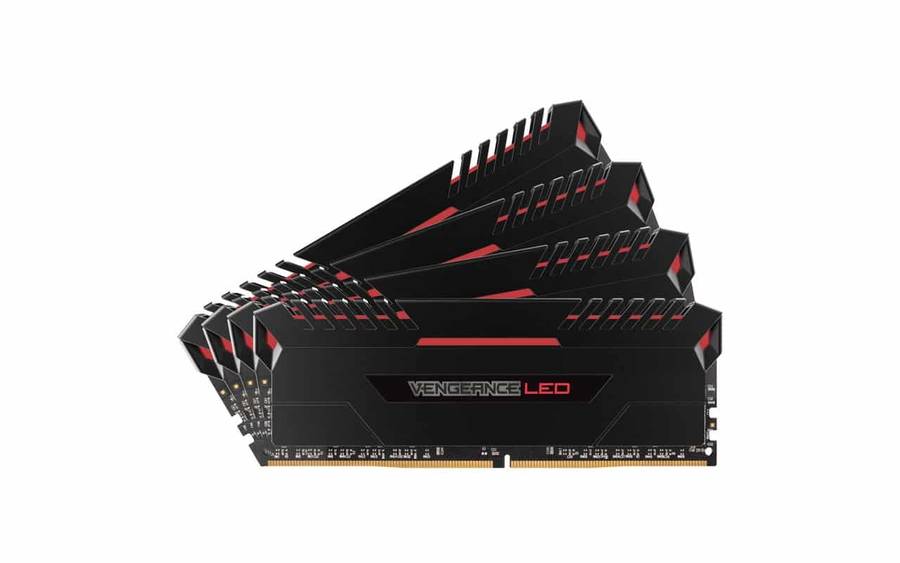 Corsair Vengeance LED 32GB (4 x 8GB) DDR4 DRAM 3000MHz C15 Memory Kit - Red LED