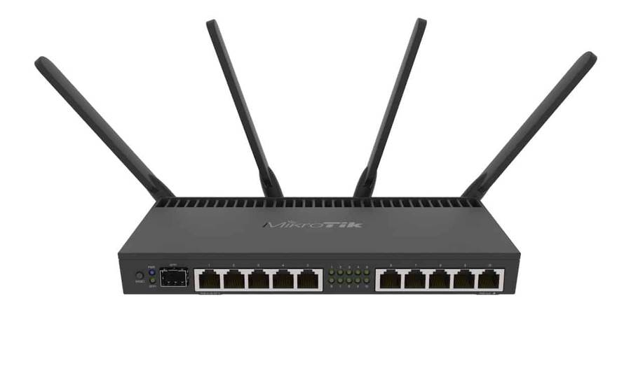 MikroTik RB4011iGS+5HacQ2HnD-IN - AC MU-MIMO WiFi Router with 10 Gb and 1 SFP+ port