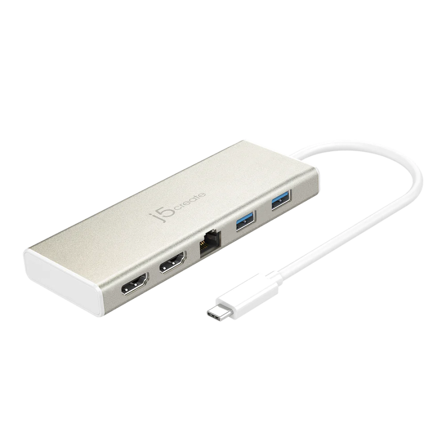 J5create JCD381USB Type-C Dual HDMI Mini Dock-Ethernet/ USB 3.1 HUB / PD2.0