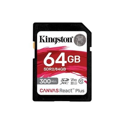 Kingston Canvas React Plus SD Memory Card 64GB