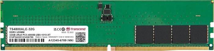 Transcend Jet Memory 32GB DDR5-5600 Unbuffered Desktop Long-DIMM 2RX8 CL46  (2Gx8)x16