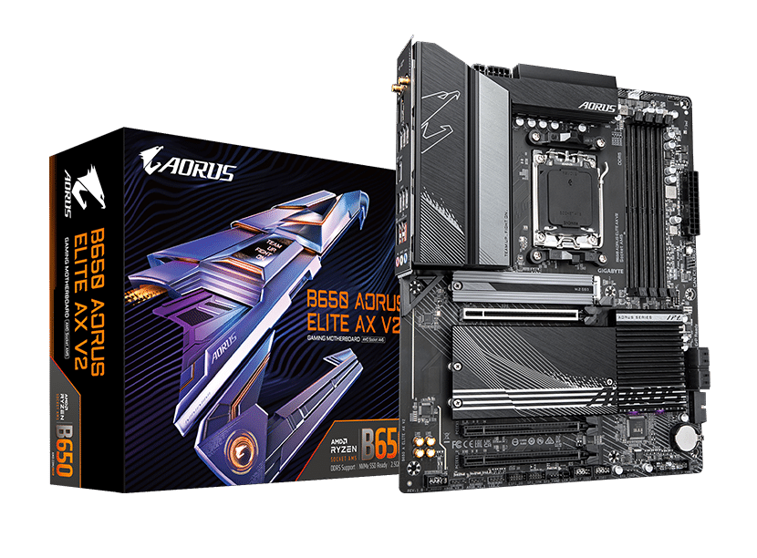 Gigabyte AMD B650 Aorus Elite Chipset for AMD AM5; 4x DDR5; 3x M2; HDMI/DP; ATX