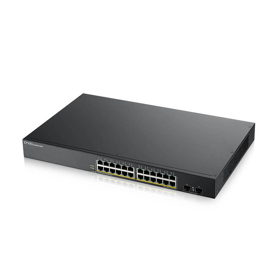 Zyxel GS1900-24HPv2 Switch 24-Port Gbe, Smart Managed, PoE With Gbe Uplink