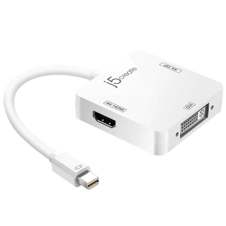j5create JDA173 Mini Display Port to 4K Display Port HDMI/DVI Adapter