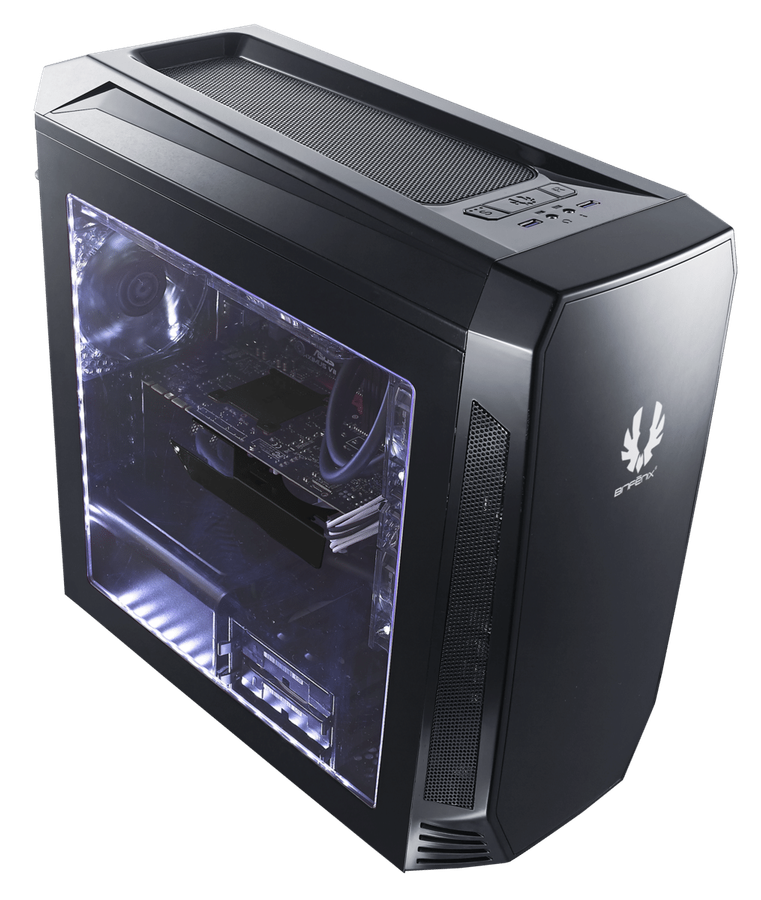 Bitfenix Aegis Black micro-ATX PC Chassis with Windowed Side Panel with Logo