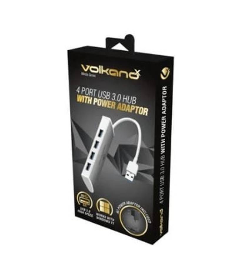 VolkanoX Media series 4 port USB hub with power cable