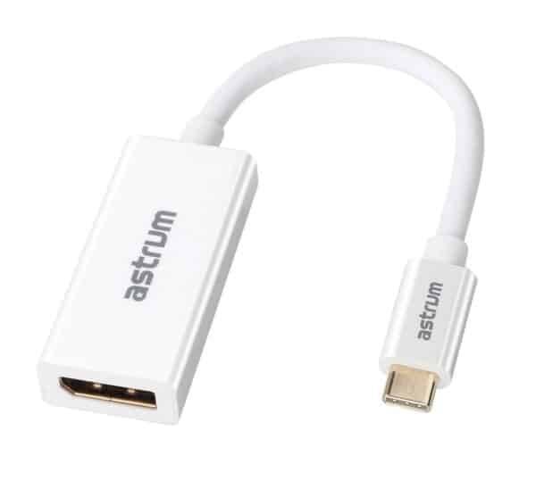 Astrum Usb Type-C to DisplayPort 4K Adapter DA640 White