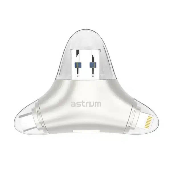 Astrum 4 in 1 iPhone / iPad / Android / PC Card Reader AA220 Silver