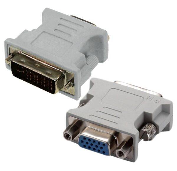 Astrum DVI-I to Vga 24+5 pin Male to Female Adapter  PA240 Baige