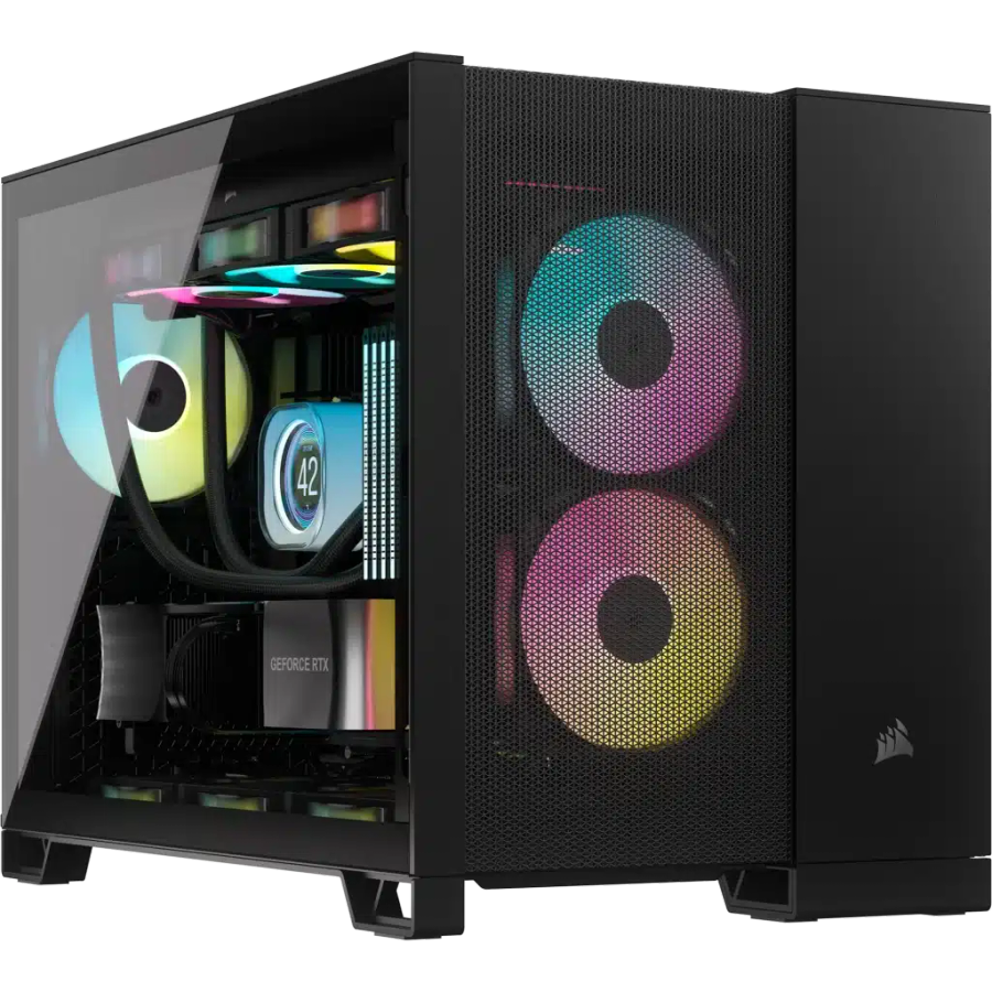 Corsair 2500D Airflow Mid-Tower Dual Chamber PC Case  Black