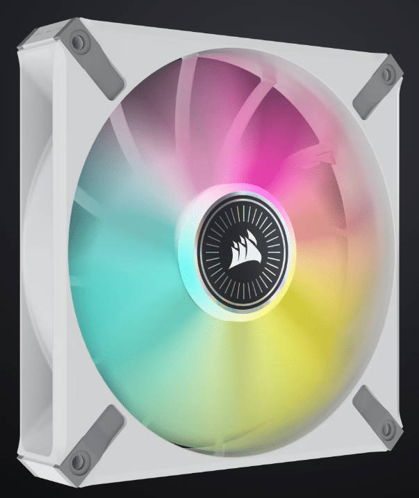 Corsair iCUE ML140 RGB ELlite Premium 140mm PWM Magnetic Levitation Fan  White Single Pack