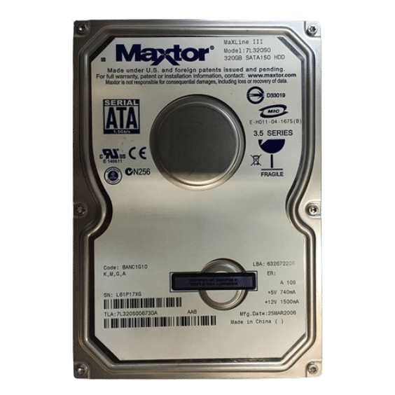 320GB Maxtor 3.5" SATA 7200rpm 2MB Desktop HD