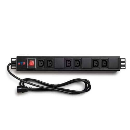 6 Way IEC C13 Power Rail - Networking
