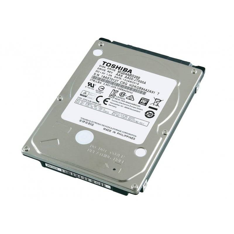 2TB Toshiba, 5400 RPM, 128MB Cache, SATA-6Gb/s, 2.5" Internal Notebook HDD