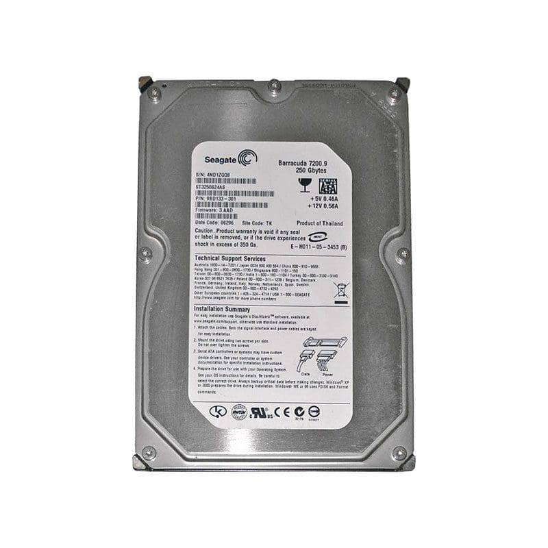 250GB Seagate 3.5" SATA 3Gb/s 7200rpm 8MB Internal HD