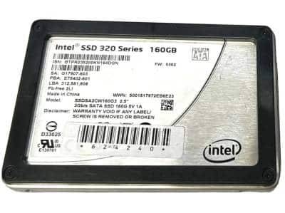 Intel SSD 320 160GB Intel, 2.5" MLC, SSD