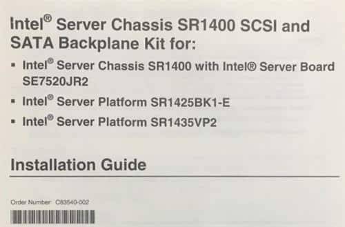 Intel SR1400 Hotswap SCSI Backplane