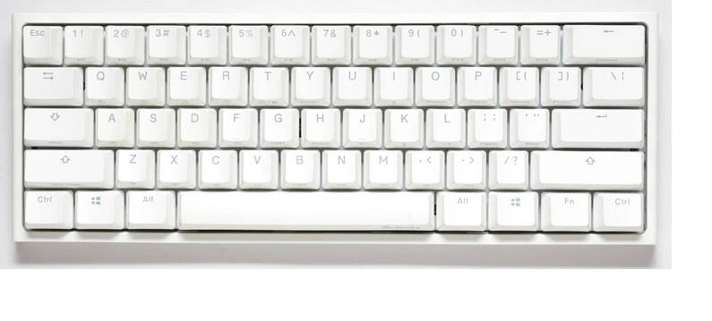 Ducky Keyboard One 2 Pro 60% -White- Cherry Silent Red.